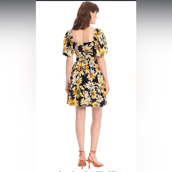 Donna Morgan Floral Dress (sunflowers), size 16, never worn - Picture 4 of 11